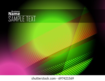 Color abstract template for card or banner. Metal Background with waves and reflections. Business background, silver, illustration. Illustration of abstract background with a metallic element