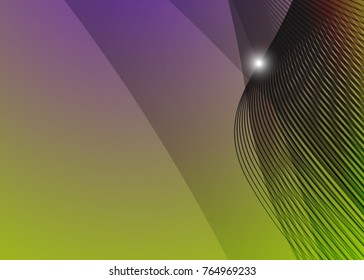 Color abstract template for card or banner. Metal Background with waves and reflections. Business background, silver, illustration. Illustration of abstract background with a metallic element