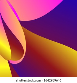 Plantilla abstracta en color para un mapa o pancarta. fondo degradado con ondas y reflejos. Ilustración de tonos cálidos en formas geométricas.