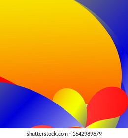 Color abstract template for a map or banner. gradient background with waves and reflections. Illustration of warm hues in geometric shapes.
