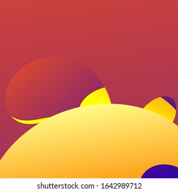 Color abstract template for a map or banner. gradient background with waves and reflections. Illustration of warm hues in geometric shapes.