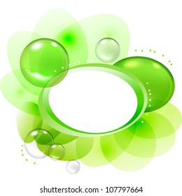 Color abstract with transparent bubbles and drops. Vector background.