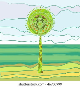 Color abstract tree