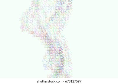 Color abstract triangle pattern generative art background. Vector illustration graphic.