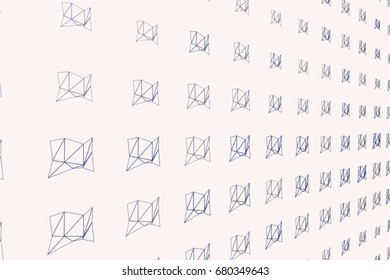 Color abstract triangle strip pattern generative art background. Style of mosaic or tile. Vector illustration graphic.