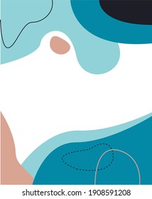 Color abstract vector background consisting of colored spots and lines