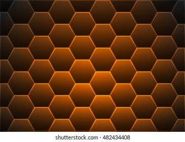 Color abstract vector honey background - vector illustration. pattern hexagons grey with structure of honeycomb and space to write your own text. Template with place for logo or business card