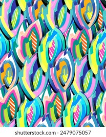 Color abstract vector seamless pattern, background. Exotic, ethnic themes, shambhala meditation, yoga