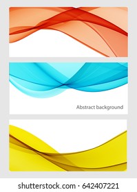Color abstract wave on a light background
