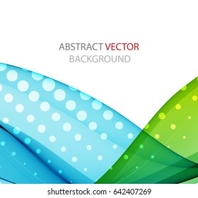 Color abstract wave on a light background