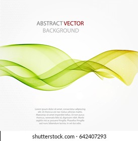 Color abstract wave on a light background
