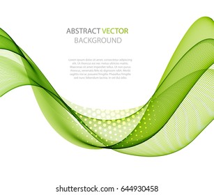 Color abstract wave on a light background