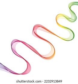 Color abstract wave. Sample. Layout. Decor element.