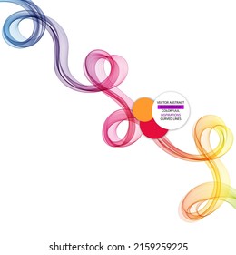 Onda abstracta de color. elemento de diseño vectorial.