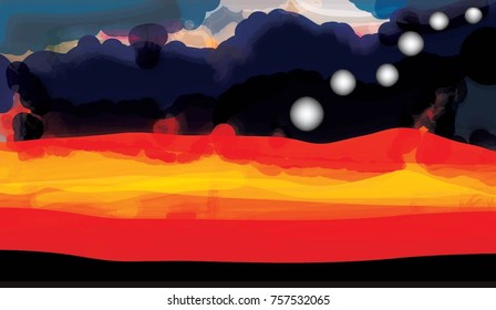 Color abstraction. Art