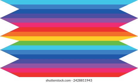 color abstraction, rainbow stripes, LGBT colors on a transparent background, colored pencils and paints