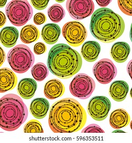 color abstracts bubbles background icon, vector illustraction design