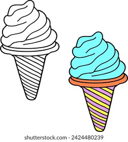 Color según el patrón de helado