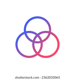 Color adjustment pixel perfect gradient linear ui icon. RGB model. Photo editor. Photography retouch. Line color user interface symbol. Modern style pictogram. Vector isolated outline illustration