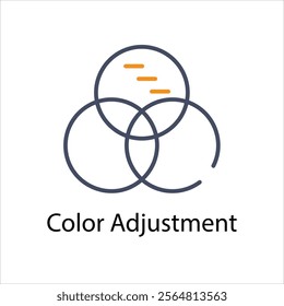 Color Adjustment Vector icon stock illustration