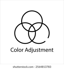 Color Adjustment Vector icon stock illustration