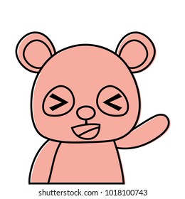 color adorable and cheerful panda wild animal