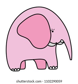 color adorable elephant wild animal creature