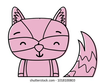 color adorable and smile raccoon wild animal