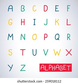 Color Alphabet Stock Vector (Royalty Free) 259018112 | Shutterstock