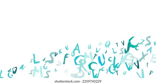 Color alphabet vector symbols. Frame pattern of hand drawn brush calligraphy font on white. Grunge brush texture alphabet. Modern textured pen stroke. Modern wallpaper, creative design idea