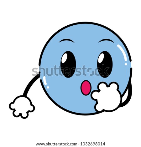 color amazed emoji face expression with arms