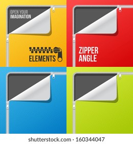 color angle zipper background set