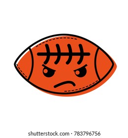 color angry and cute american ball kawaii