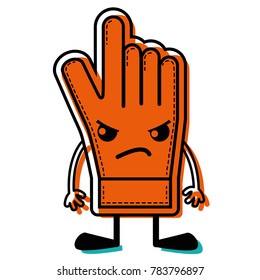 color angry and cute glove sportwear kawaii