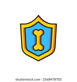 Color Animal health insurance icon isolated on white background. Pet protection concept. Flat filled outline style with shadow. Vector