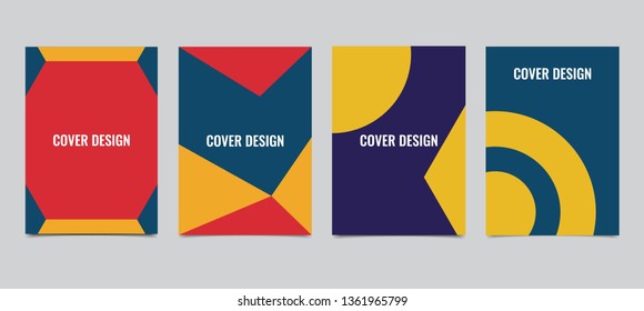 Color annual report,cover,flyer,brochure design vector set