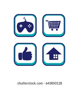 color app icon button game asset theme vector art set