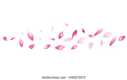 Color Apple Petal Vector White Background. Purple Aroma Lotus Petal Congratulation. Rose Petal Spa Cover. 3d Peach Petal Backdrop.