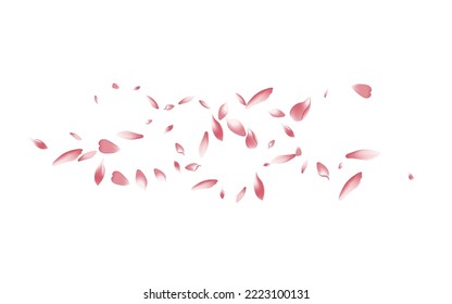 Color Apple Petal Vector White Background. Purple Summer Peach Petal Congratulation. Lotus Petal Fly Texture. Romance Cherry Petal Pattern.