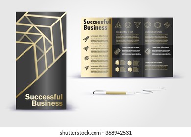 Color application booklet template design for corporate identity with statistics and infographics. Cover layout and infographics. Business stationery.