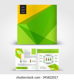 Diseño de plantillas de folleto de aplicación en color para la identidad corporativa con estadísticas e infografías. Diseño de portada e infografía. Papelería de negocios.