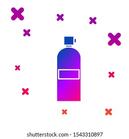 Color Aqualung icon isolated on white background. Oxygen tank for diver. Diving equipment. Extreme sport. Diving underwater equipment. Gradient random dynamic shapes. Vector Illustration