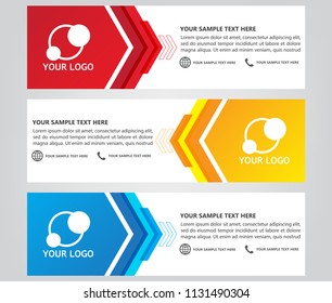 color arrow banner set 