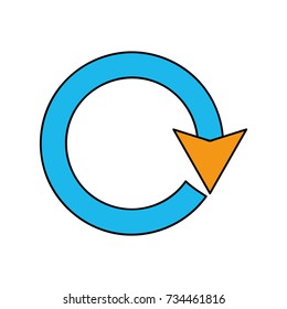 color arrow circle sign loading progress