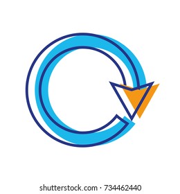 color arrow circle sign loading progress