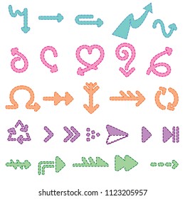 color arrow collection(smooth arrow,cuneiform arrow) use for vector illustration, icon for your design.