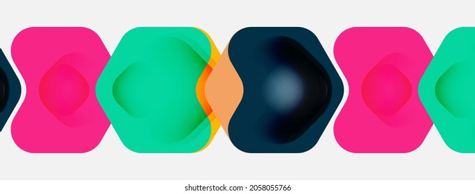 Color arrow shapes on white backdrop. Minimal geometric abstract background. Vector illustration for wallpaper banner background or landing page