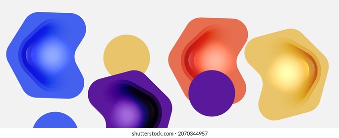 Color arrow shapes on white backdrop. Minimal geometric abstract background. Vector illustration for wallpaper banner background or landing page