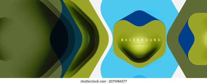 Color arrow shapes on white backdrop. Minimal geometric abstract background. Vector illustration for wallpaper banner background or landing page