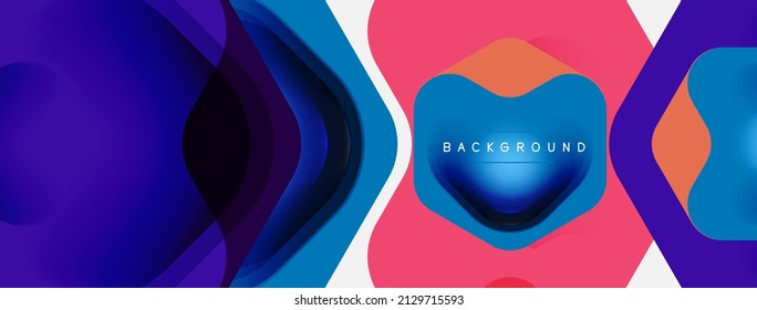 Color arrow shapes on white backdrop. Minimal geometric abstract background. Vector illustration for wallpaper banner background or landing page